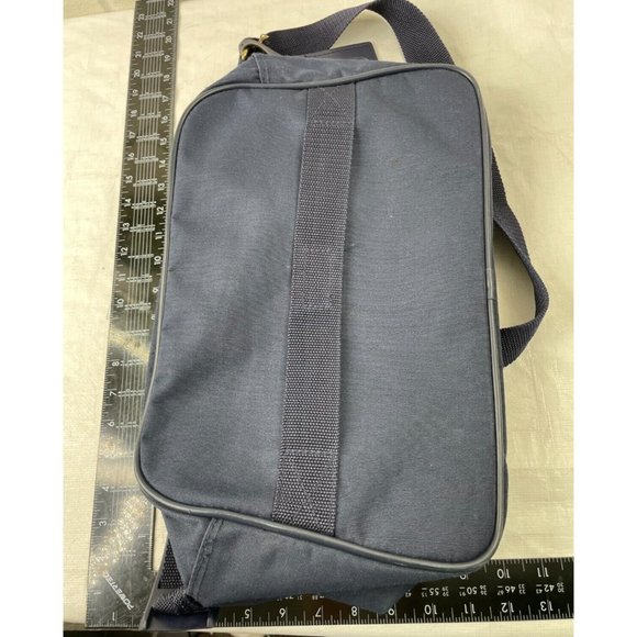 JAGUAR Blue Canvas Carry On Crossbody Messenger Overnight Traveler Bag - Picture 4 of 5